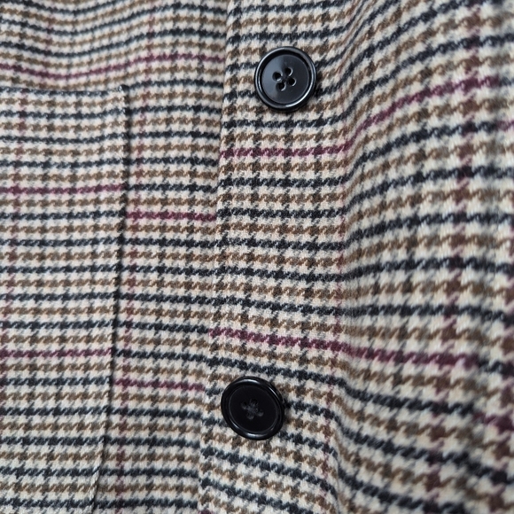Rails Jagger Houndstooth Plaid Button Front Blazer, Pockets, Fringe Detail sz M - Picture 5 of 15